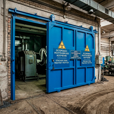 Рентгенозащитные откатные ворота